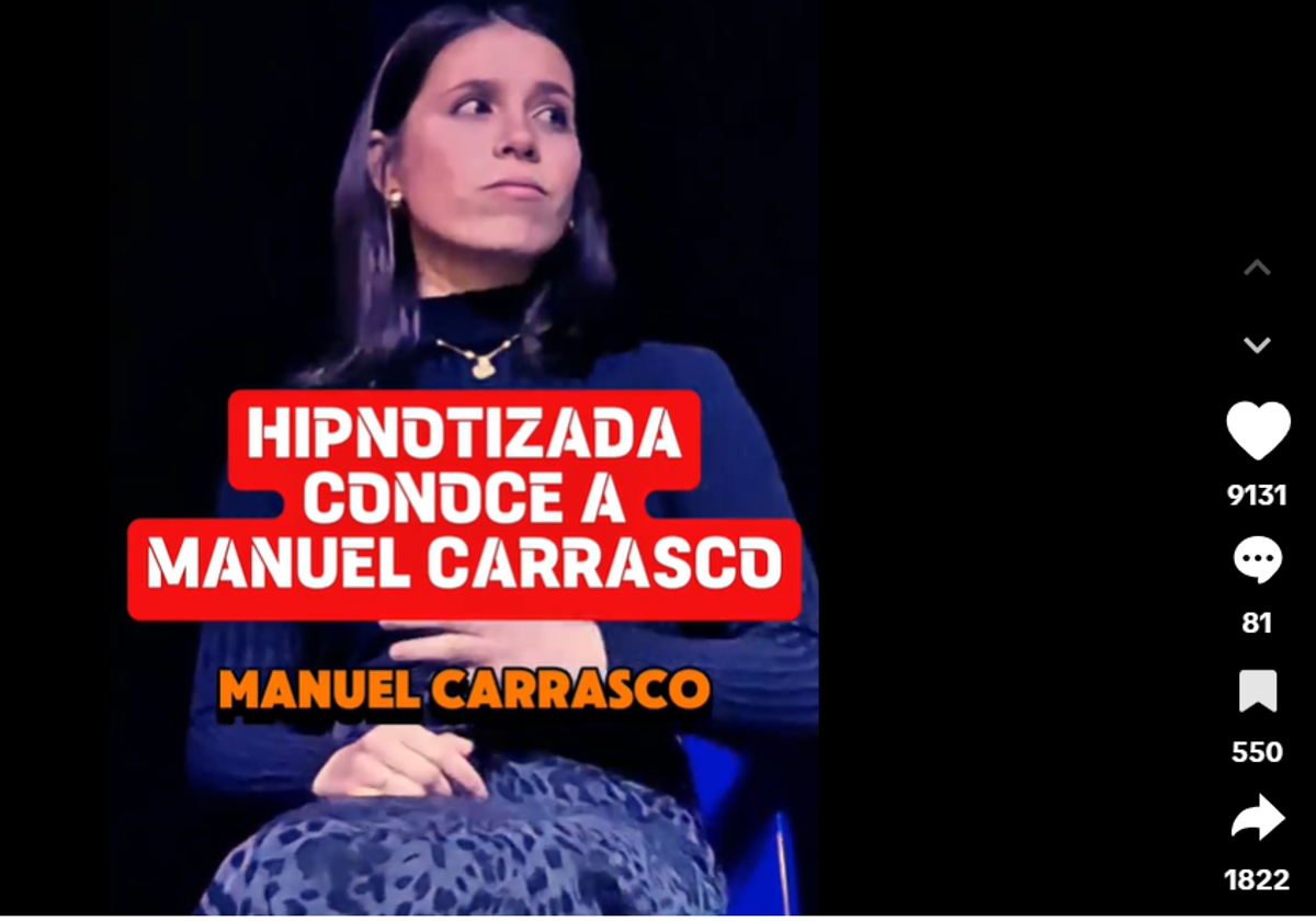 Hipnotizan a una mujer y se piensa que ha conocido a Manuel Carrasco: «Ay mi madre cuando vea esta foto»