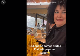 Una mujer va a un bar de Lepe y se queda sin palabras cuando le traen las patatas fritas: «No somos brutos...»