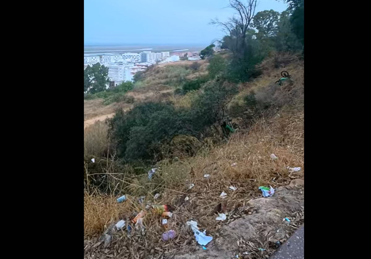 Captura de pantalla del vídeo de la usuaria de Tik Tok @esther_sunset en el Conquero