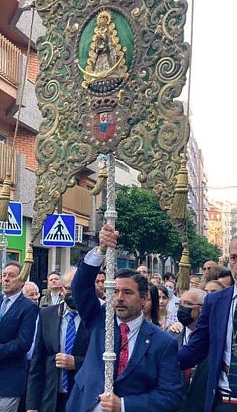 José Enrique Sánchez, en una procesión