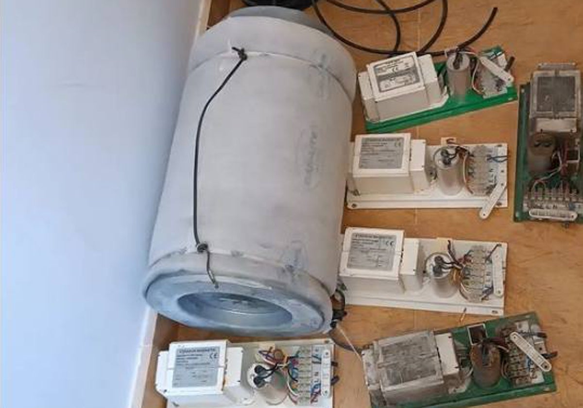 El material eléctrico intervenido por la Policía Local de Huelva