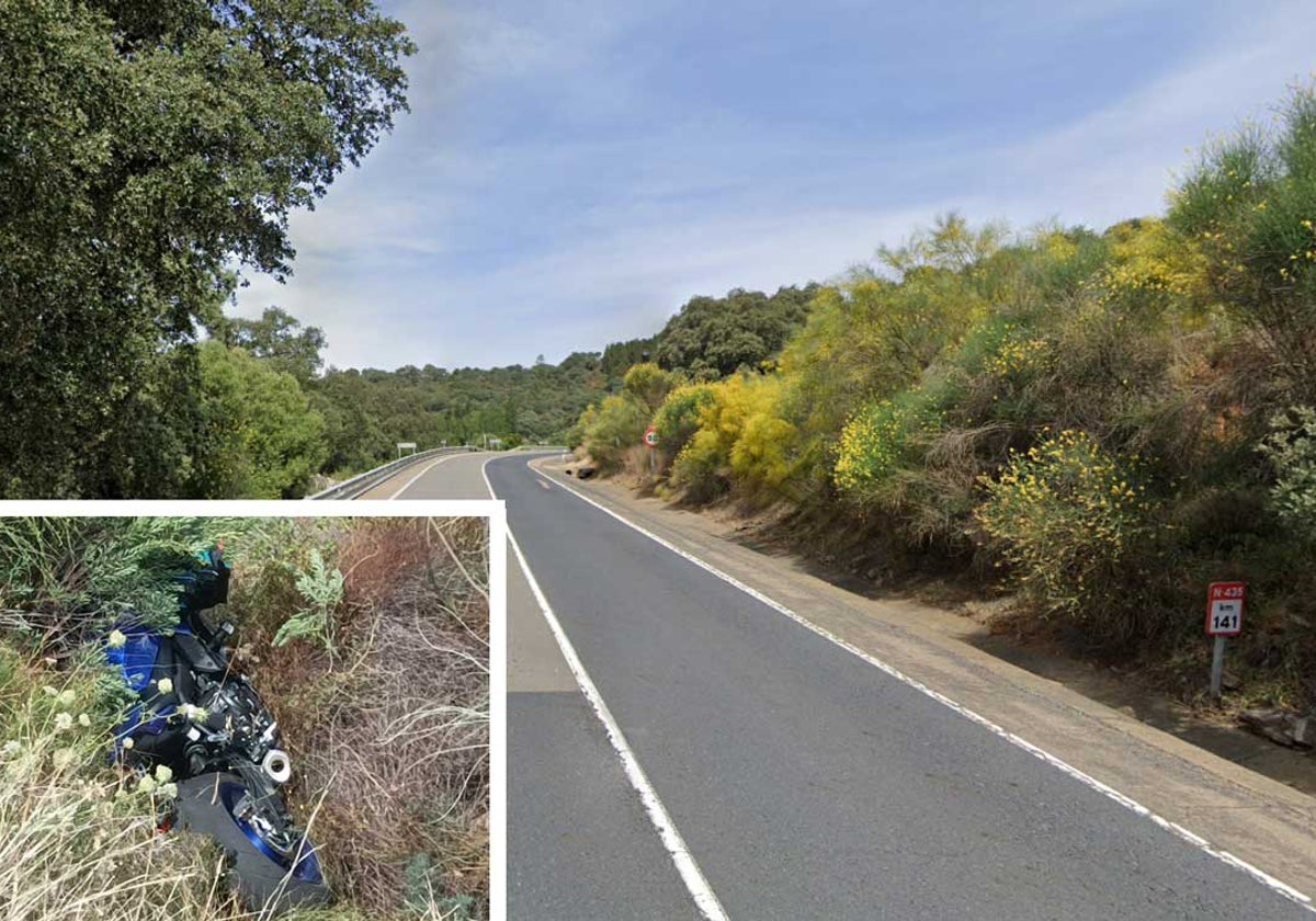 El punto kilométrico del accidente y la motocicleta siniestrada