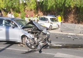 Accidente en Huelva: Seis heridos en un choque entre un turismo y un coche de la Policía Local junto al Barrio Obrero