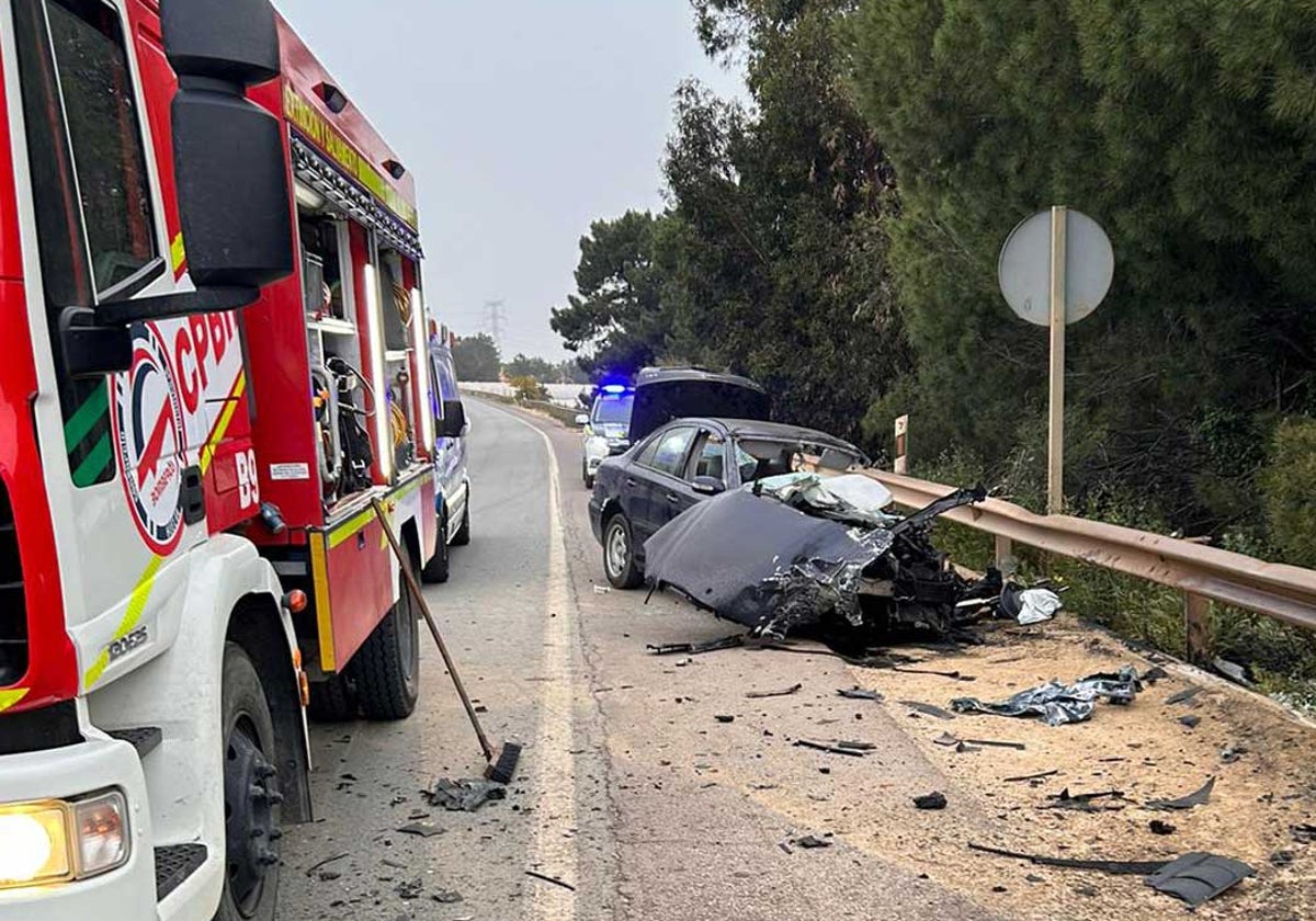 Uno de los vehículos implicados en el accidente