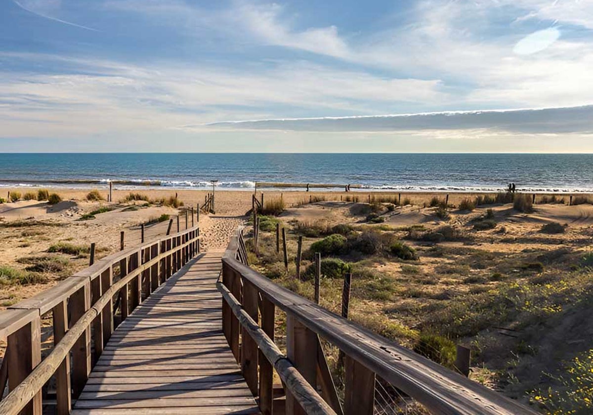 La playa de los Enebrales de Punta Umbría