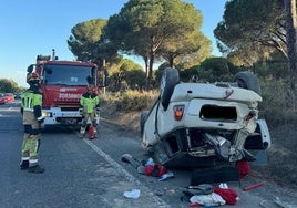 Se roza la tragedia en Almonte en una frenética noche con cuatro intervenciones de los bomberos