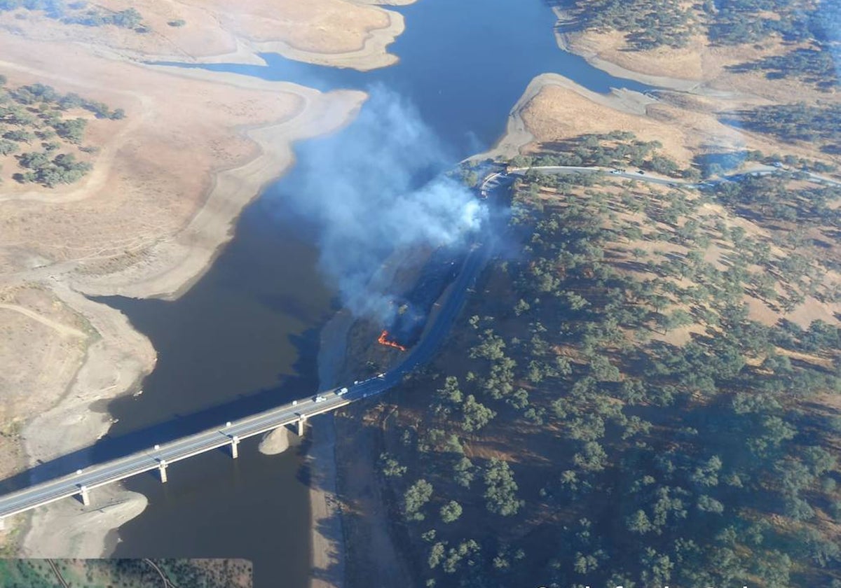 Zona del incendio forestal ocurrido en Corteconcepción