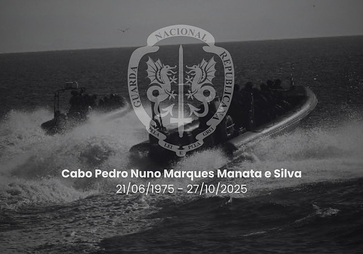 Imagen de homenaje a su compañero realizada por la GNR