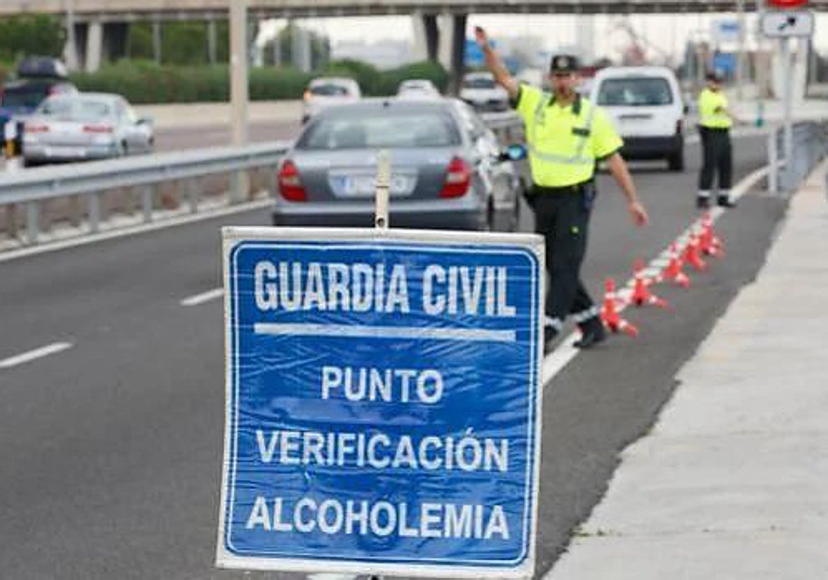 Punto de verificación de la Guardia Civil