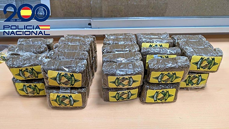 La droga intervenida