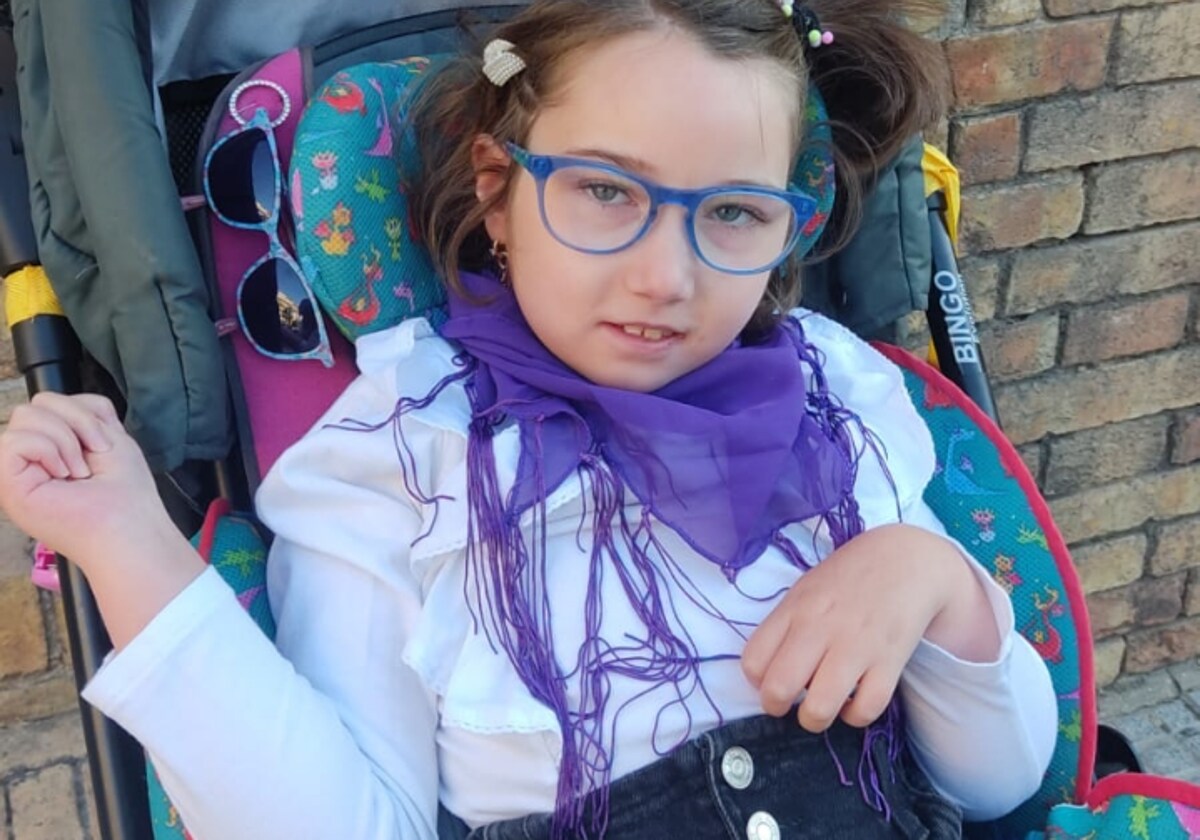 La pequeña Ariadna Zamora Usín, fallecida a causa del Síndrome de Rett.