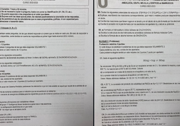 Este ha sido el examen de Química en la PEvAU 2023 de Andalucía