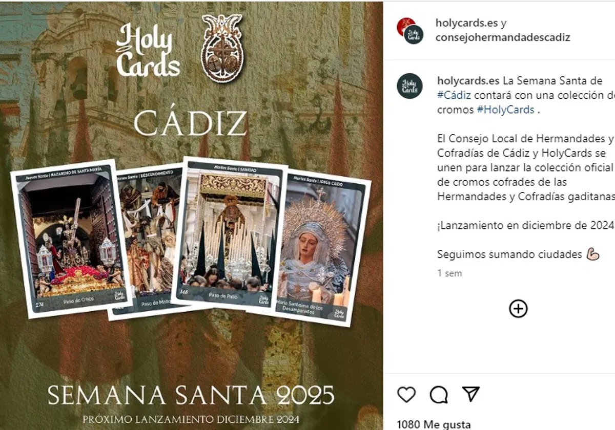 Llegan las Holy Cards: Cádiz tendrá sus estampas de Semana Santa