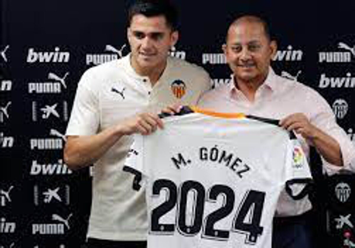 Maxi Gómez, en su presentación como jugador che