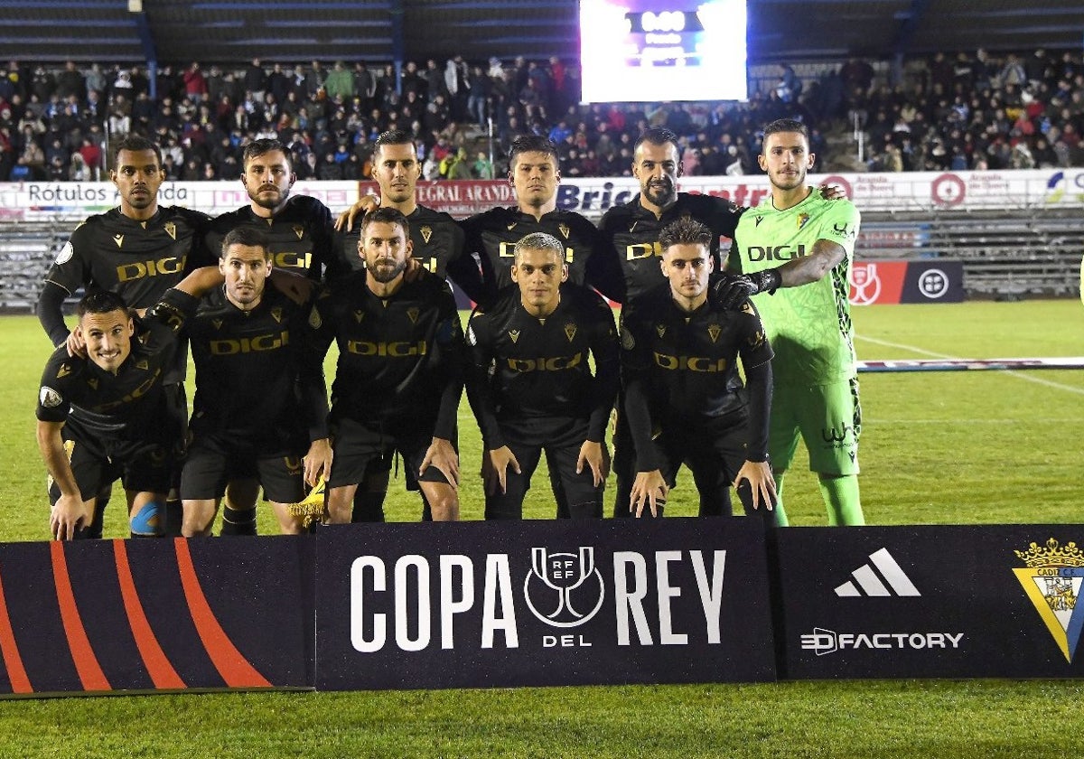 Once del Cádiz CF ante la Arandina