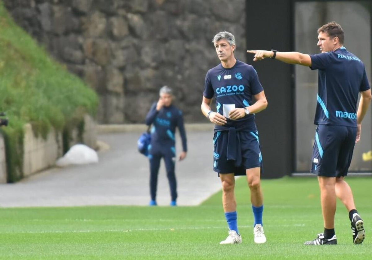 Imanol Alguacil, entrenador de la Real.