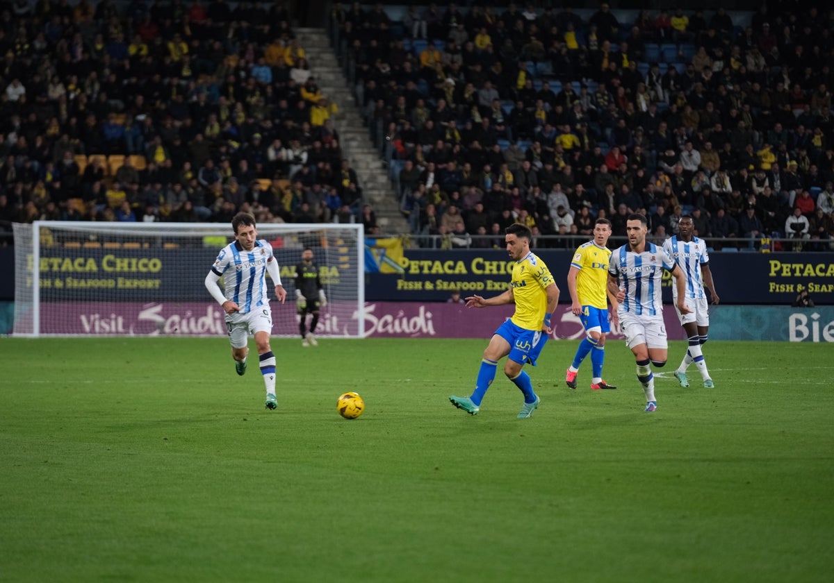 Iza Carcelén, durante el Cádiz - Real Sociedad