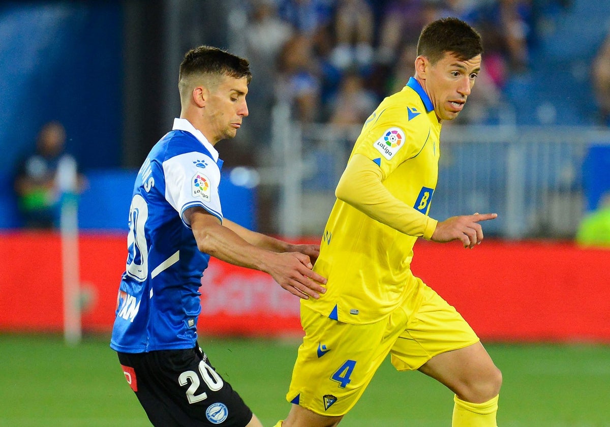 Rubén Alcaraz en el último partido en Vitoria