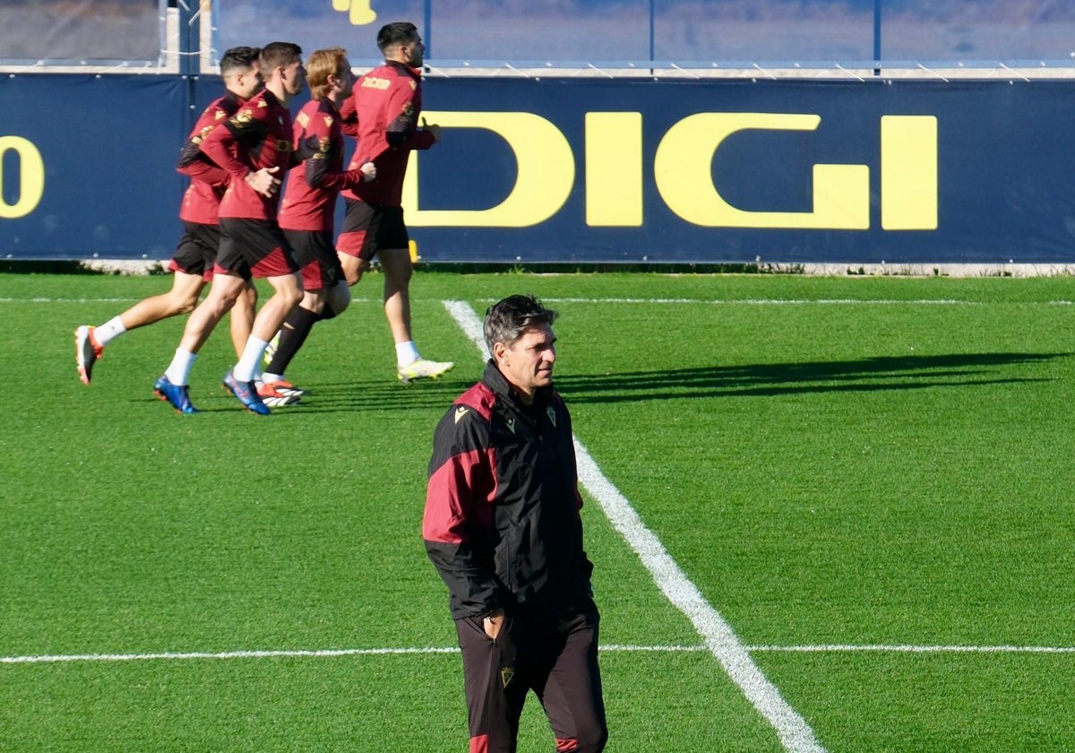 Pellegrino en su primer entrenamiento