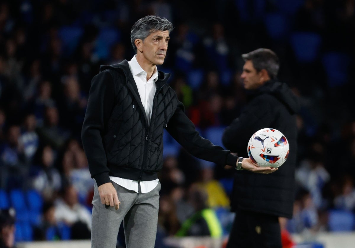 Imanol en el partido ante el Cádiz