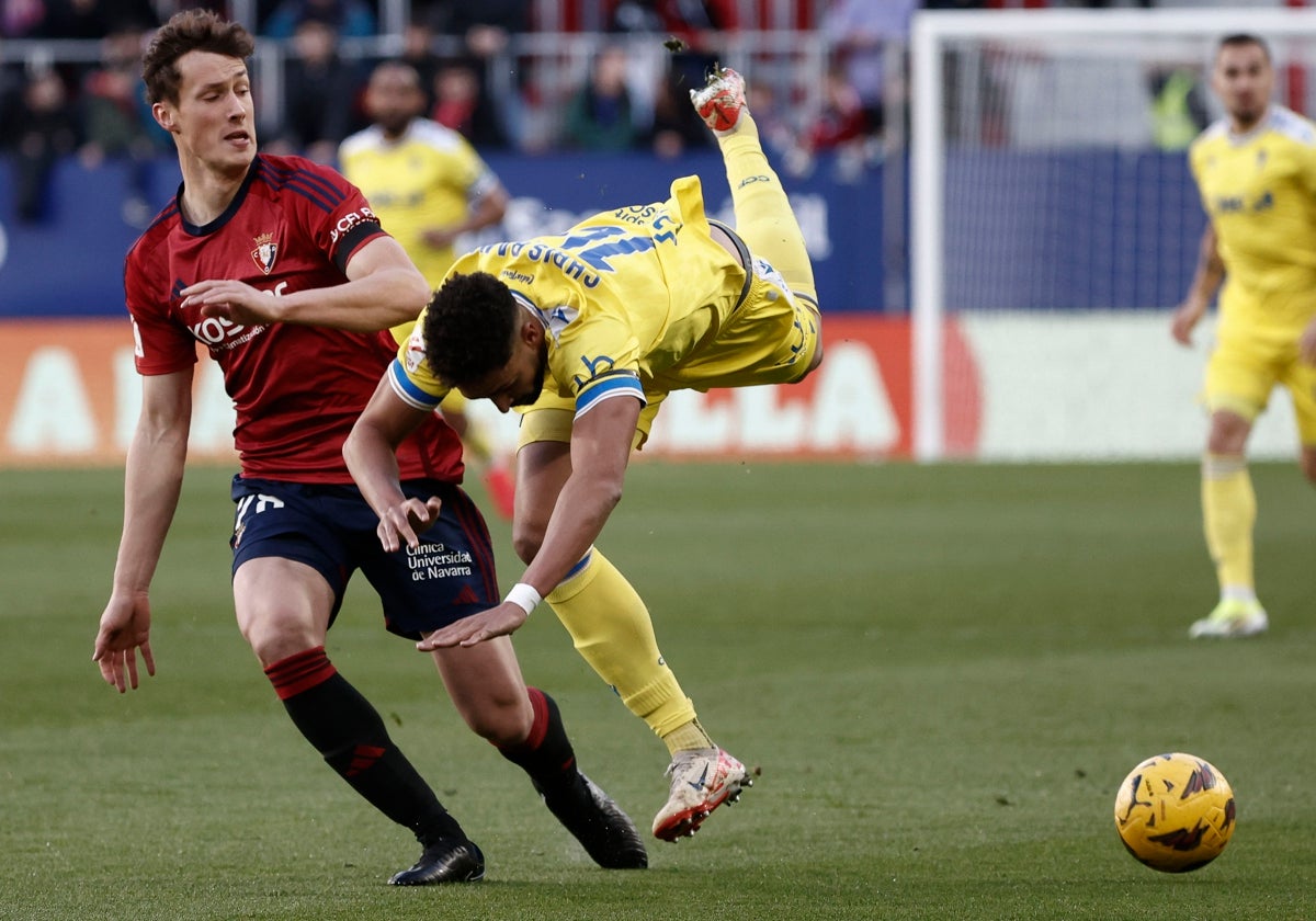 Chris Ramos, delantero gaditano del Cádiz CF.