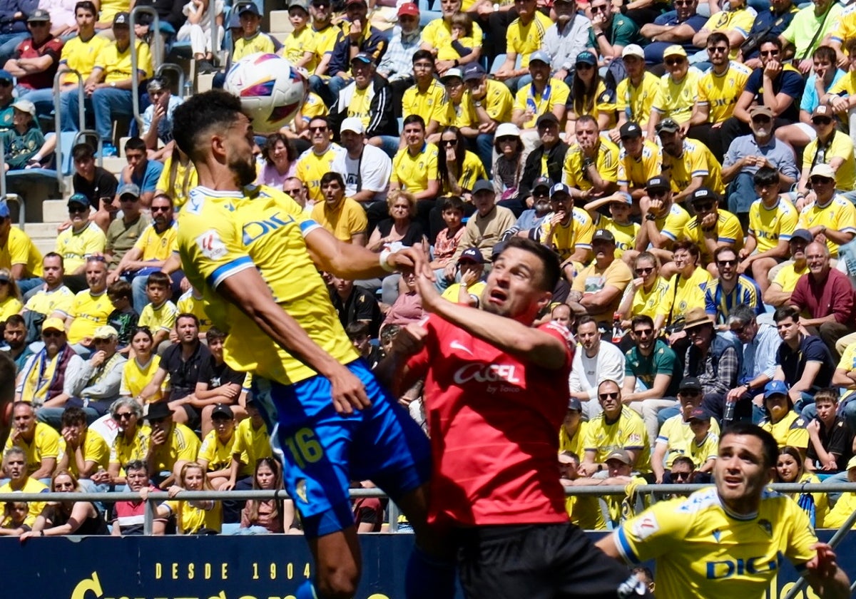 Chris Ramos, delantero gaditano del Cádiz CF.