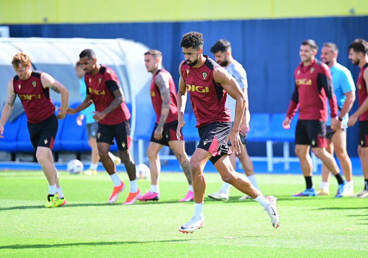 Chris Ramos, en un entrenamiento en El Rosal.