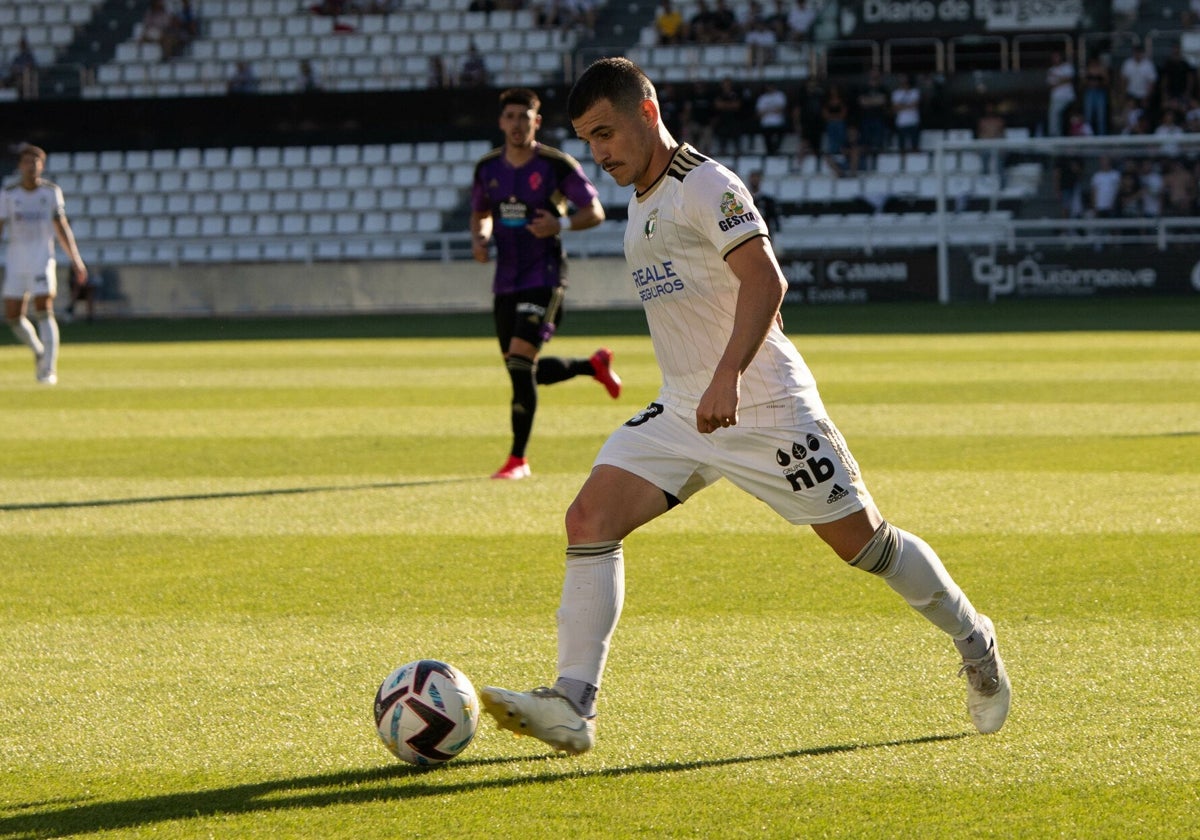 José Matos en un encuentro con el Burgos CF.