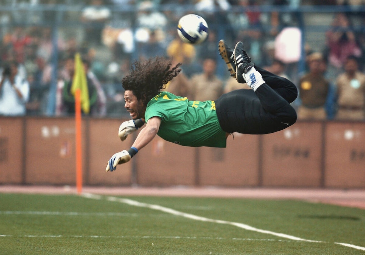 René Higuita realiza el Escorpión.