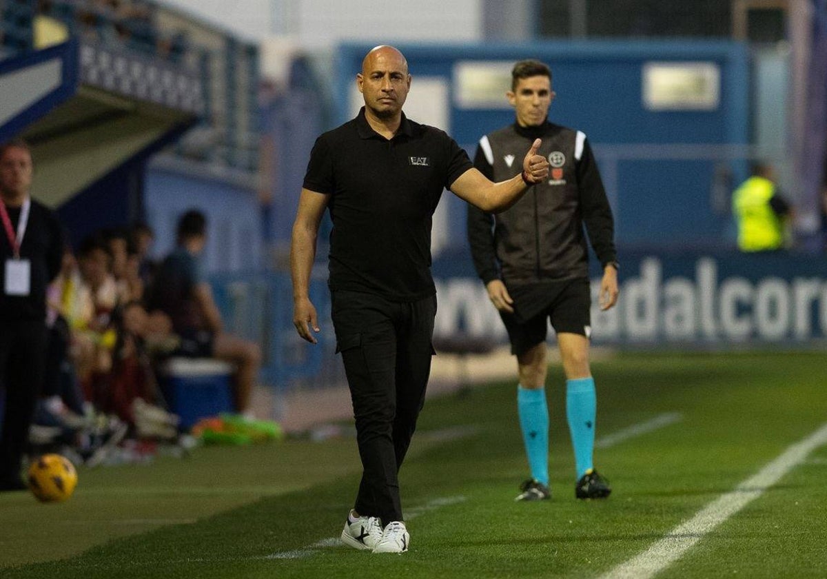 Nafti en un partido con el Alcorcón