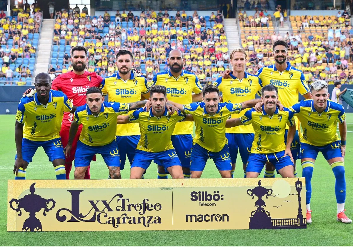 Once titular del Cádiz ante la Lazio