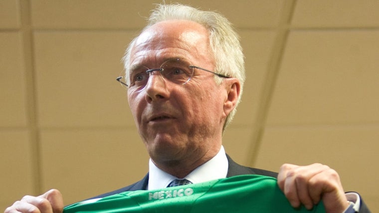 Sven-Göran Eriksson durante su etapa como seleccionador de México.