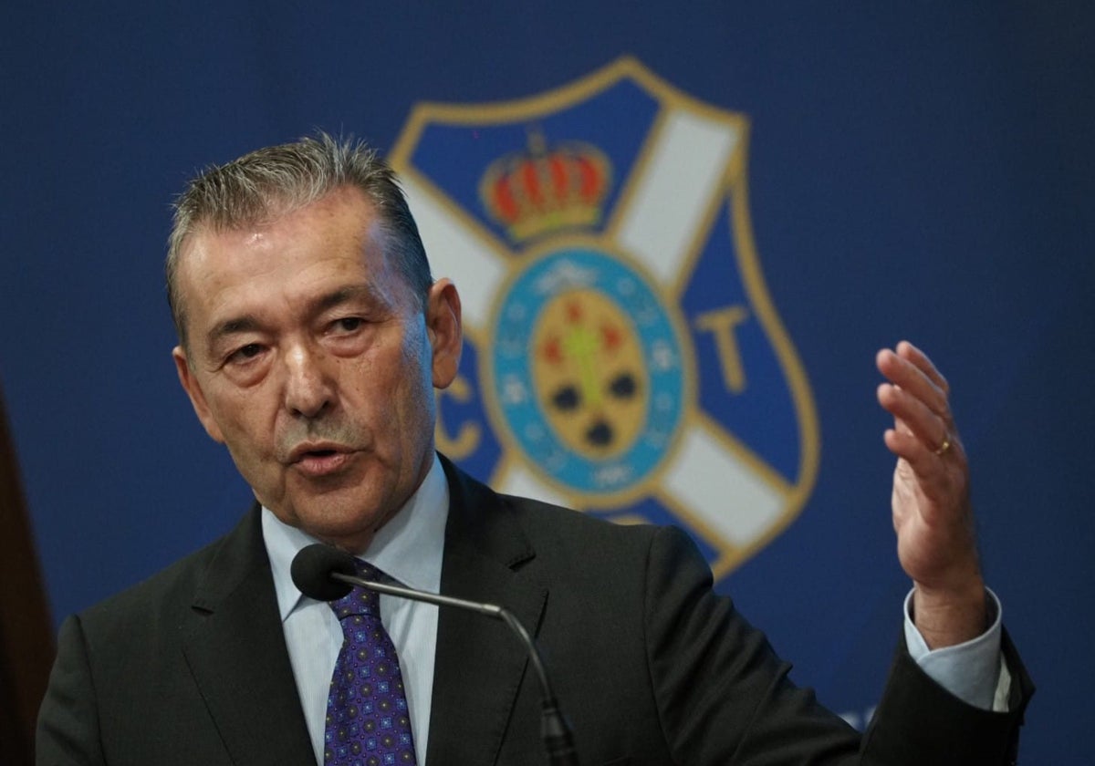 Paulino Rivero, presidente del CD Tenerife.