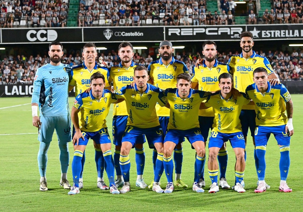 Alineación del Cádiz en Castalia