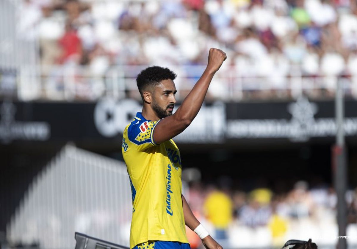 Chris Ramos celebra uno de sus goles en Cartagena