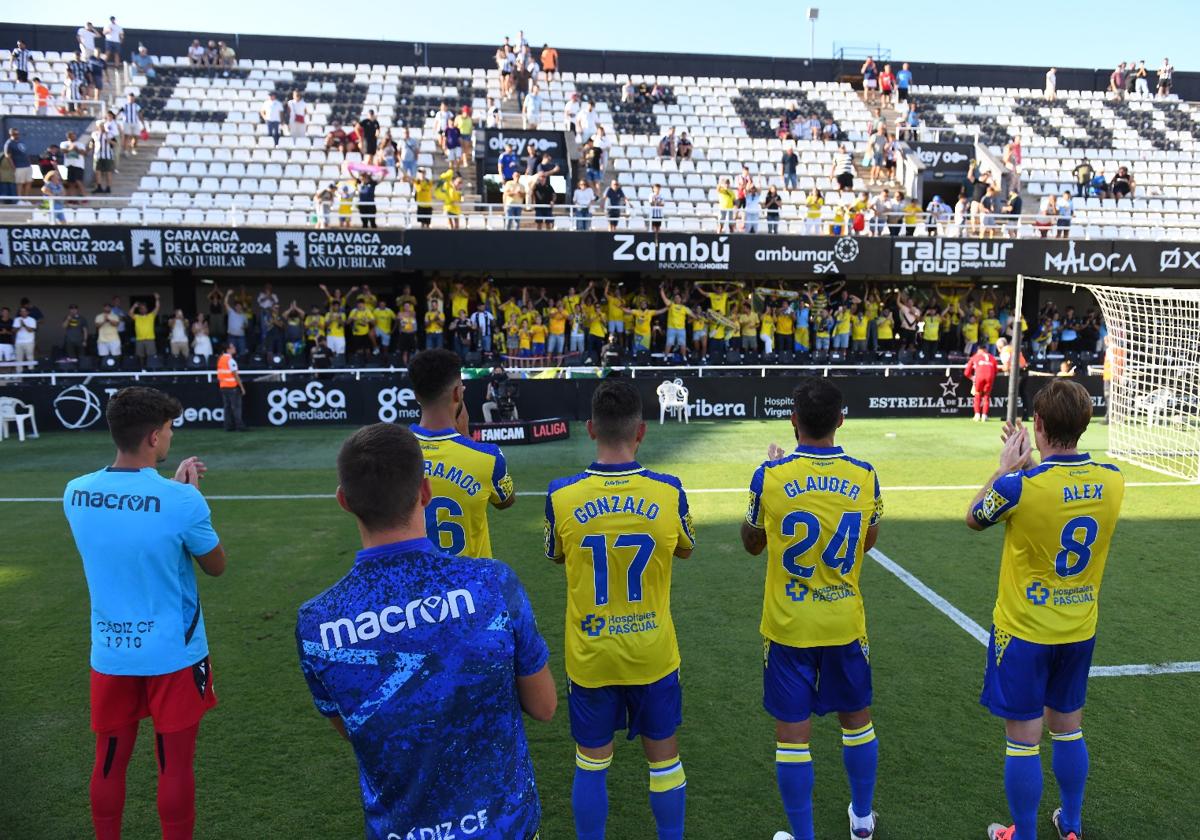 El equipo saludo a la afición cadista presente en Cartagena.