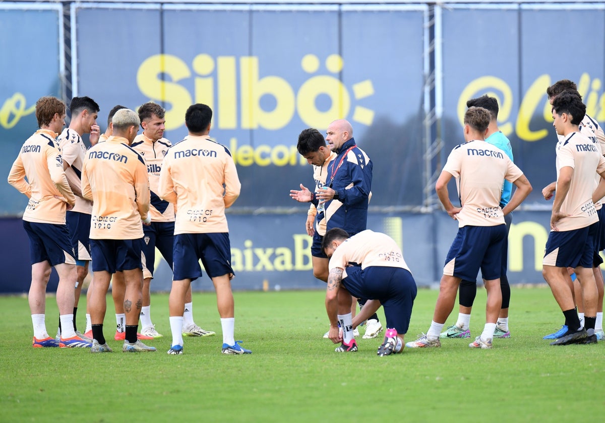 Imagen de un entrenamiento del Cádiz CF.