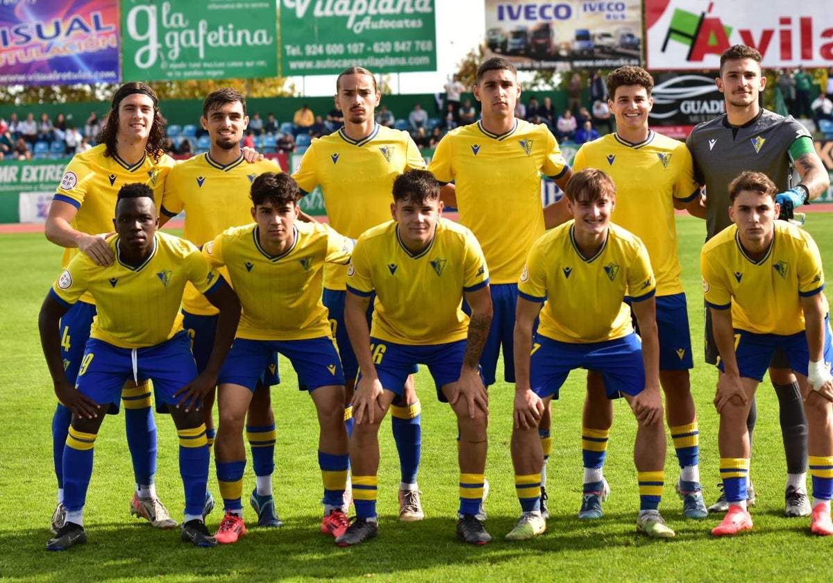 Once inicial del Mirandilla ante el Villanovense