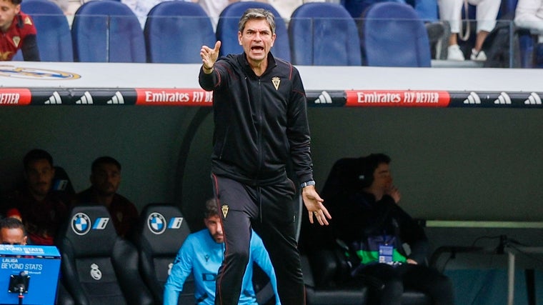 Mauricio Pellegrino durante la visita del Cádiz CF al Estadio Santiago Bernabéu la temporada pasada.