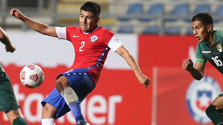 Tomás Alarcón con la selección chilena.