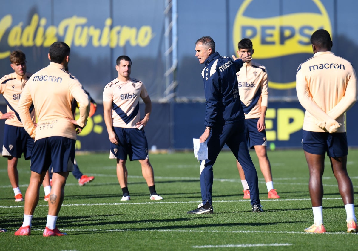 Garitano, en una sesión de entrenamiento.