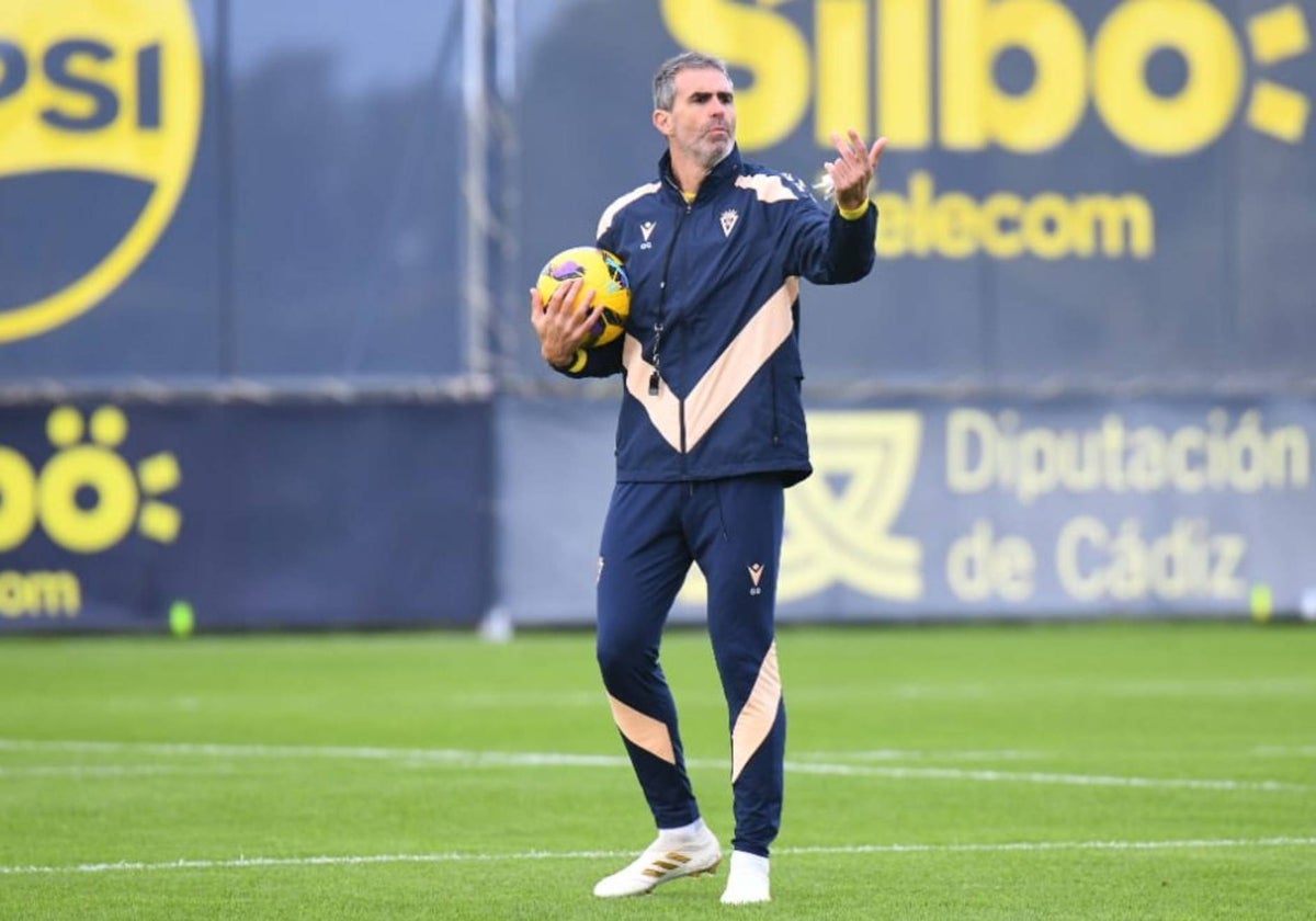 Garitano, en un entrenamiento