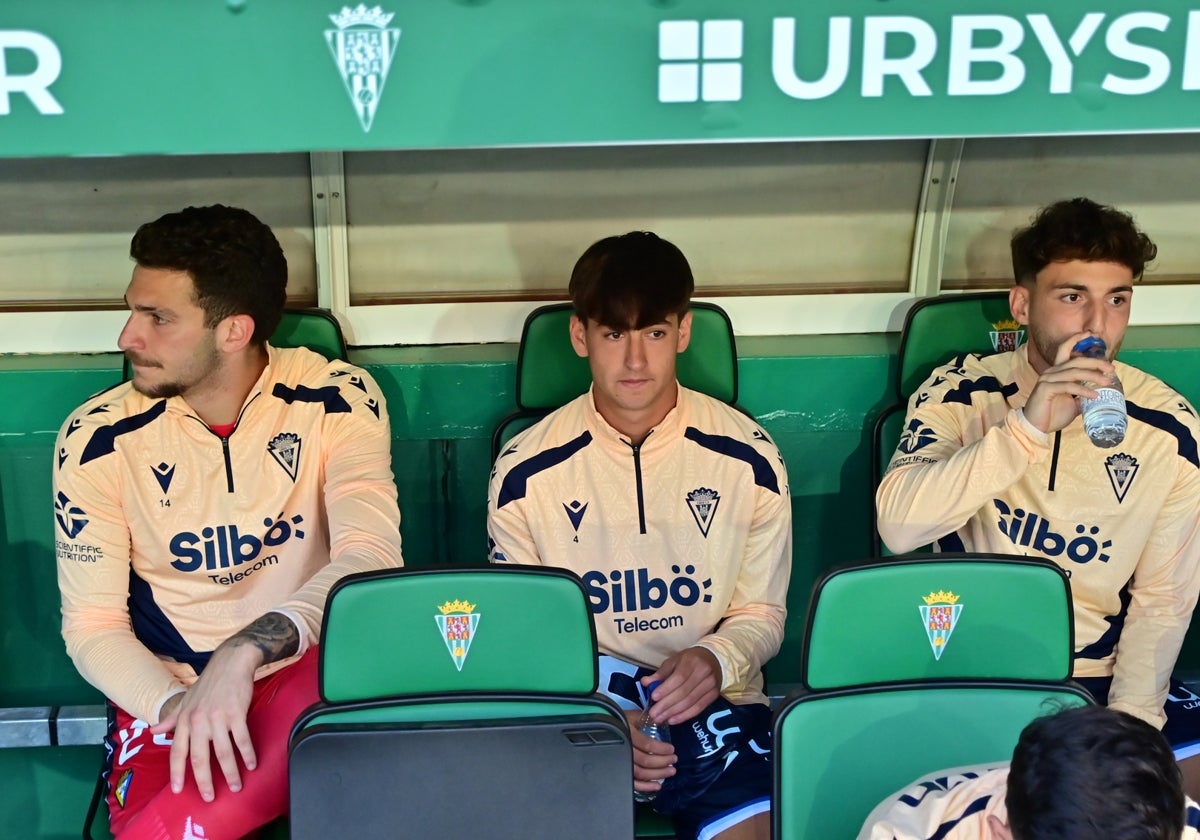 Los canteranos Víctor Aznar, Ismael Álvarez y Marcos Denia.