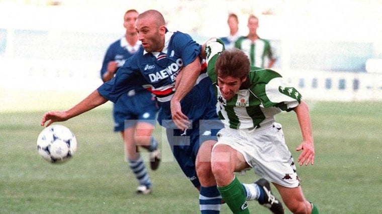 La Sampdoria durante su participación en el Trofeo Carranza en el año 1998.