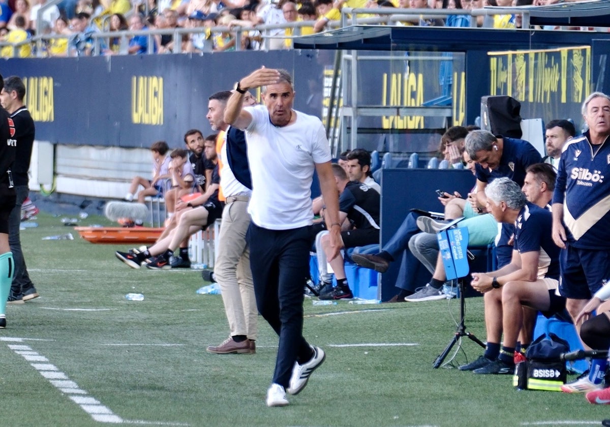 Garitano, en el banquillo del Cádiz