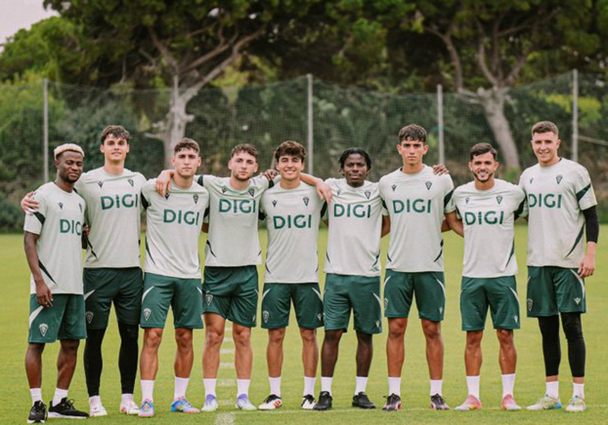 Los nueve canteranos que han iniciado la pretemporada del Cádiz CF.
