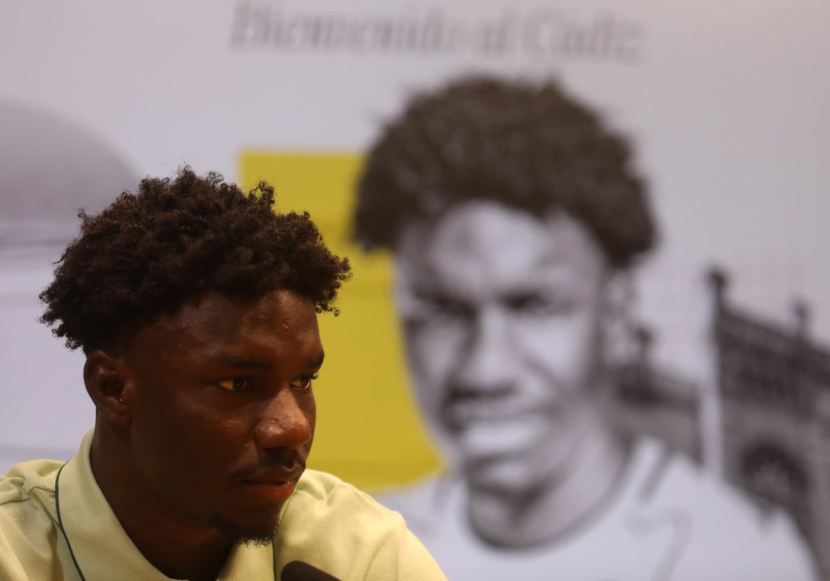 Alfred Caicedo, durante la presentación