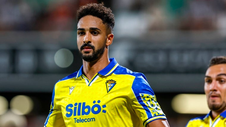 Chris Ramos, delantero del Cádiz CF.