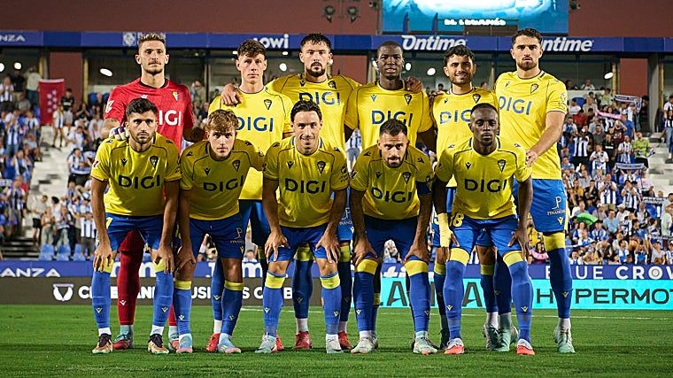 Once titular del Cádiz CF ante el Leganés en Butarque.