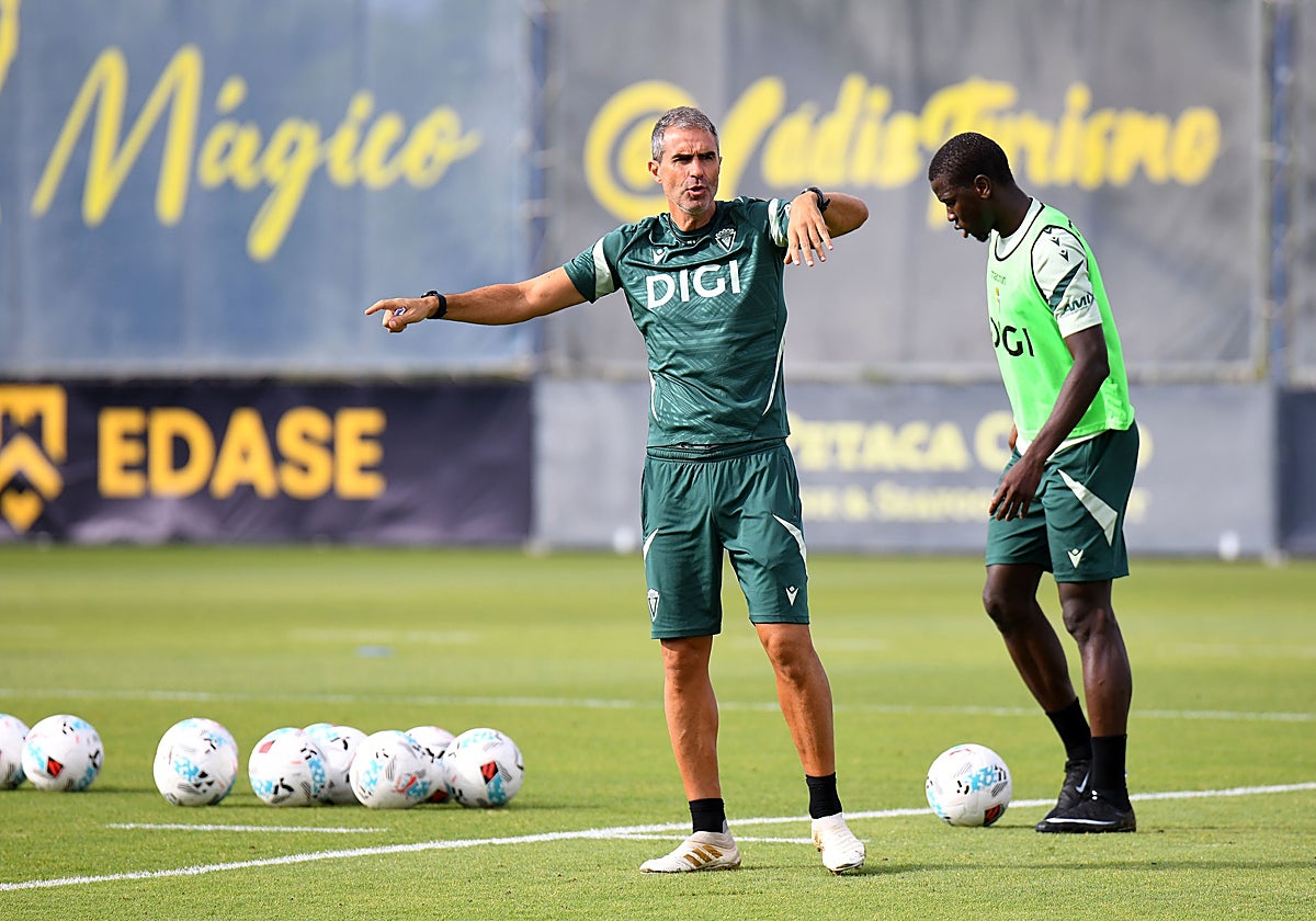 Garitano, en un entrenamiento.